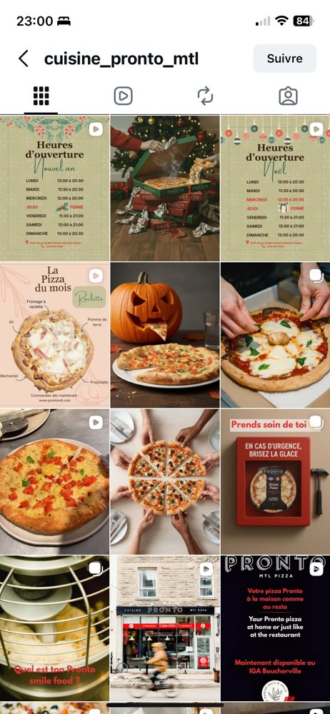 Feed Instagram Cuisine Pronto