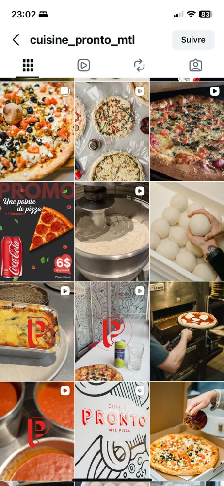 Feed Instagram Cuisine Pronto
